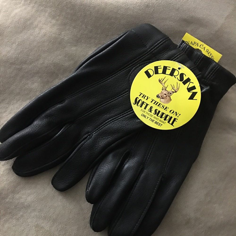 Napa Leathers Velcro pull Gloves sz LG